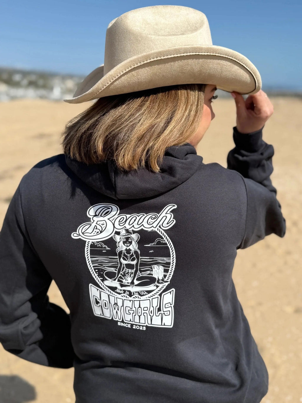 Simple Coastal Zip-Up Hoodie for Women | Beach Cowgirls