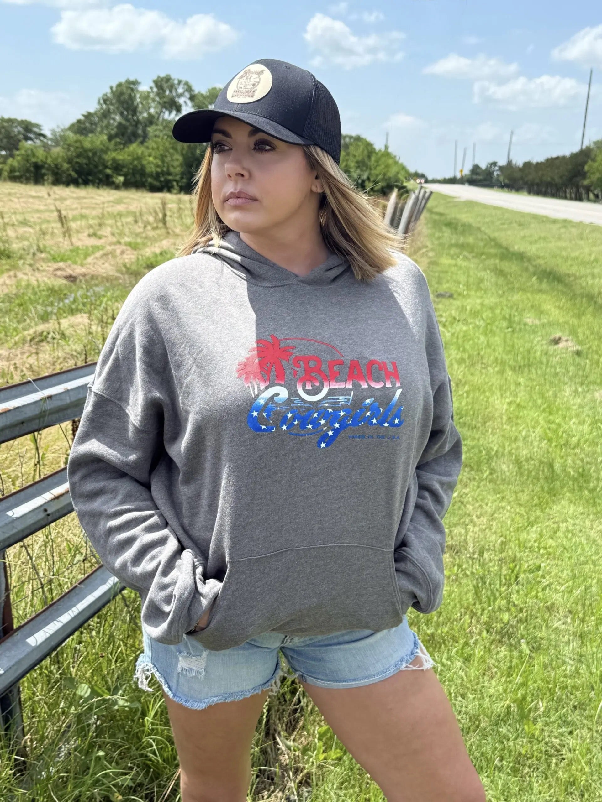 All-American Coastal Graphic Graphic Hoodie for Men+ Women | Beach Cowgirls