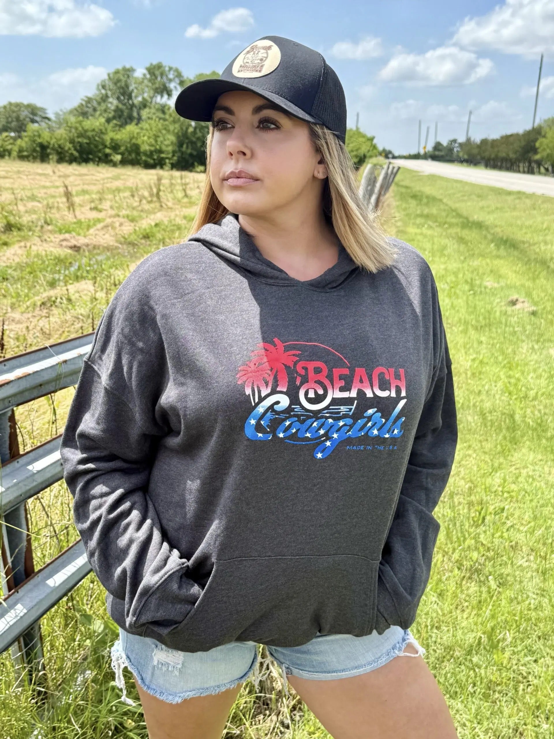 All-American Coastal Graphic Graphic Hoodie for Men+ Women | Beach Cowgirls