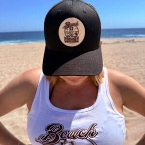 Beach Cowgirls Retro Trucker Hat – Brown/Black