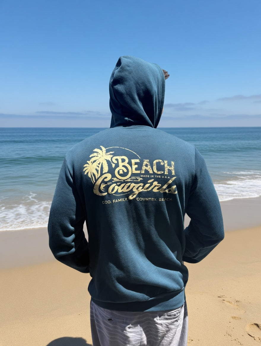 Beach Cowgirls Zip-up Hoodie